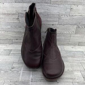NAOT Spello Burgundy Leather Double Side Zip Boots Women Size EU 40 US 9-9.5